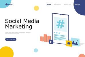 Social Media Marketing Vector Illustration Concept, Suitable for web landing page, ui,  mobile app, editorial design, flyer, banner, and other related occasion