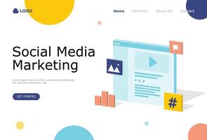 Social Media Marketing Vector Illustration Concept, Suitable for web landing page, ui,  mobile app, editorial design, flyer, banner, and other related occasion