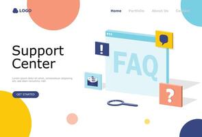 Frequently Asked Questions Vector Illustration Concept , Suitable for web landing page, ui,  mobile app, editorial design, flyer, banner, and other related occasion