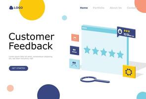 Customer Feedback Vector Illustration Concept, Suitable for web landing page, ui,  mobile app, editorial design, flyer, banner, and other related occasion