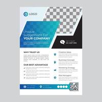 Professional digital marketing agency and corporate business flyer vector