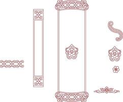 Frames with hearts.Retro stickers for designs and inscriptions.Vector illustration. vector