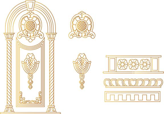 Set of classic elements in Kotor vector