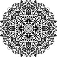 negro y blanco floral vector mandala diseño