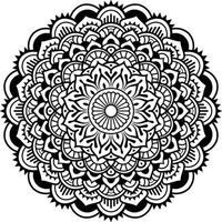 Black and White Floral vector mandala design