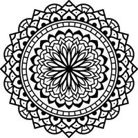 Black and White Floral vector mandala design