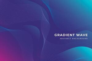 Gradient Midnight Abstract Wave Vector Background