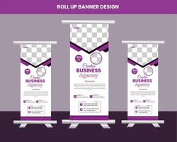 Real estate rollup banner design vector