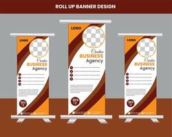 Real estate rollup banner design vector