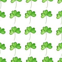 Seamless watercolor Patrick Day pattern. Hand drawn illustration. Vector EPS.