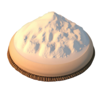 AI generated a white powder on top of a plate png