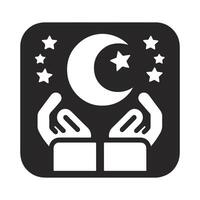 Icon elements for an Islamic theme, with a luxury style, monochrome, flat, black and white vector