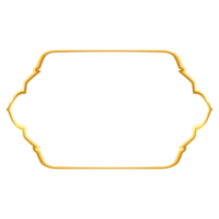 Golden islamic frame design concept clipart png