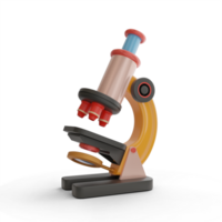 Microscope for viewing small objects, 3d realistic style png