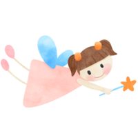 pequeño ángel en rosado png