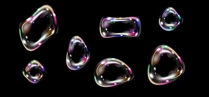 Liquid abstract shape bubble set vector