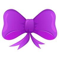 Cartoon bow from ribbon clip art isolated on white background vector