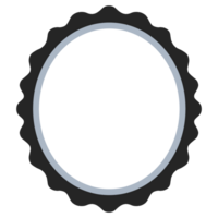 a black and white round frame icon png