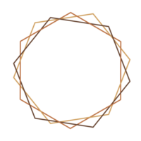 une cercle avec une marron et or géométrique modèle png