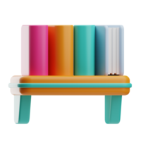 Object Teenager Bookshelf 3D Illustration png