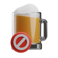 Object World Cancer Day No Drinking 3D Illustration png