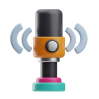 Object Teenager Microphone 3D Illustration png