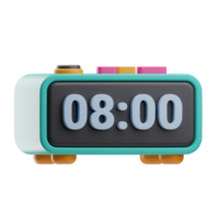 Object Teenager Alarm Clock 3D Illustration png