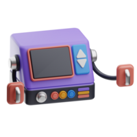 Object Medical Electronic Devices Defibrillator 3D Illustration png