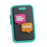 Object Teenager Chat 3D Illustration png