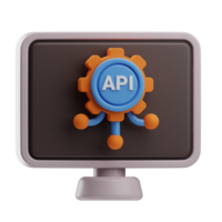 objet ordinateur programmation api 3d illustration png