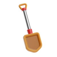 Object Construction Materials and Tools Shovel 3D Illustration png