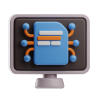Object Computer Programming Protocol 3D Illustration png