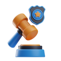 Object Crime Investigation Judge 3D Illustration png