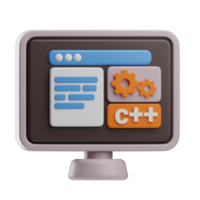 Object Computer Programming Back End 3D Illustration png