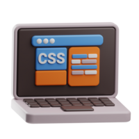 Objekt Computer Programmierung CSS 3d Illustration png