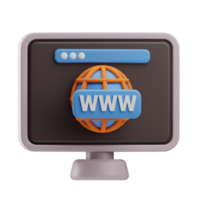 voorwerp computer programmering web browser 3d illustratie png