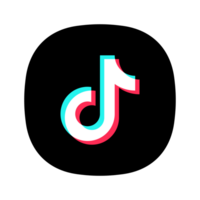 app icoon stijl tiktok logo Aan een transparant achtergrond png