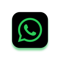 Square WhatsApp Logo With Thick White Border And Green Shadow On A Transparent Background png