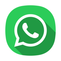 App icona stile WhatsApp logo con lungo ombra su un' trasparente sfondo png