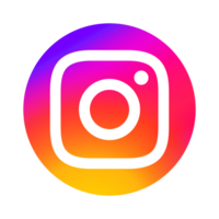 Instagram logotipo em círculo estilo com transparente fundo png