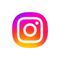 instagram logo dans app style avec épais blanc frontière sur une transparent Contexte png