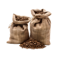 AI generated Coffee beans a sacks png