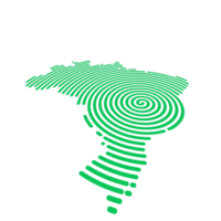 kreativ Karta av Brasilien. politisk Karta. Brasilien. huvudstad. värld länder Kartor serier. spiral fingeravtryck serier 3d, perspektiv, png, transparent bakgrund png