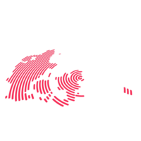 kreativ Karte von Dänemark, politisch Karte. Kopenhagen. Hauptstadt. Welt Länder Karten Serie. Spiral, Fingerabdruck Serie 3d, Perspektive, png, transparent Hintergrund png