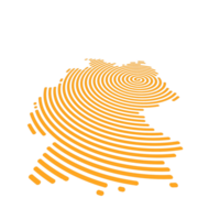 kreativ Karta av Tyskland. politisk Karta. berlin. huvudstad. värld länder Kartor serier. spiral fingeravtryck serier 3d, perspektiv, png, transparent bakgrund png