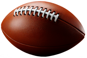 AI generated Realistic American football ball. Transparent isolated background png