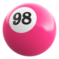 98 nombre 3d Balle rose png