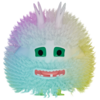 3D monster fluffy colorful blue yellow png