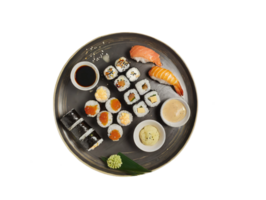 ai genererad en tallrik av sushi png