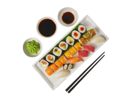 ai généré une assiette de Sushi png